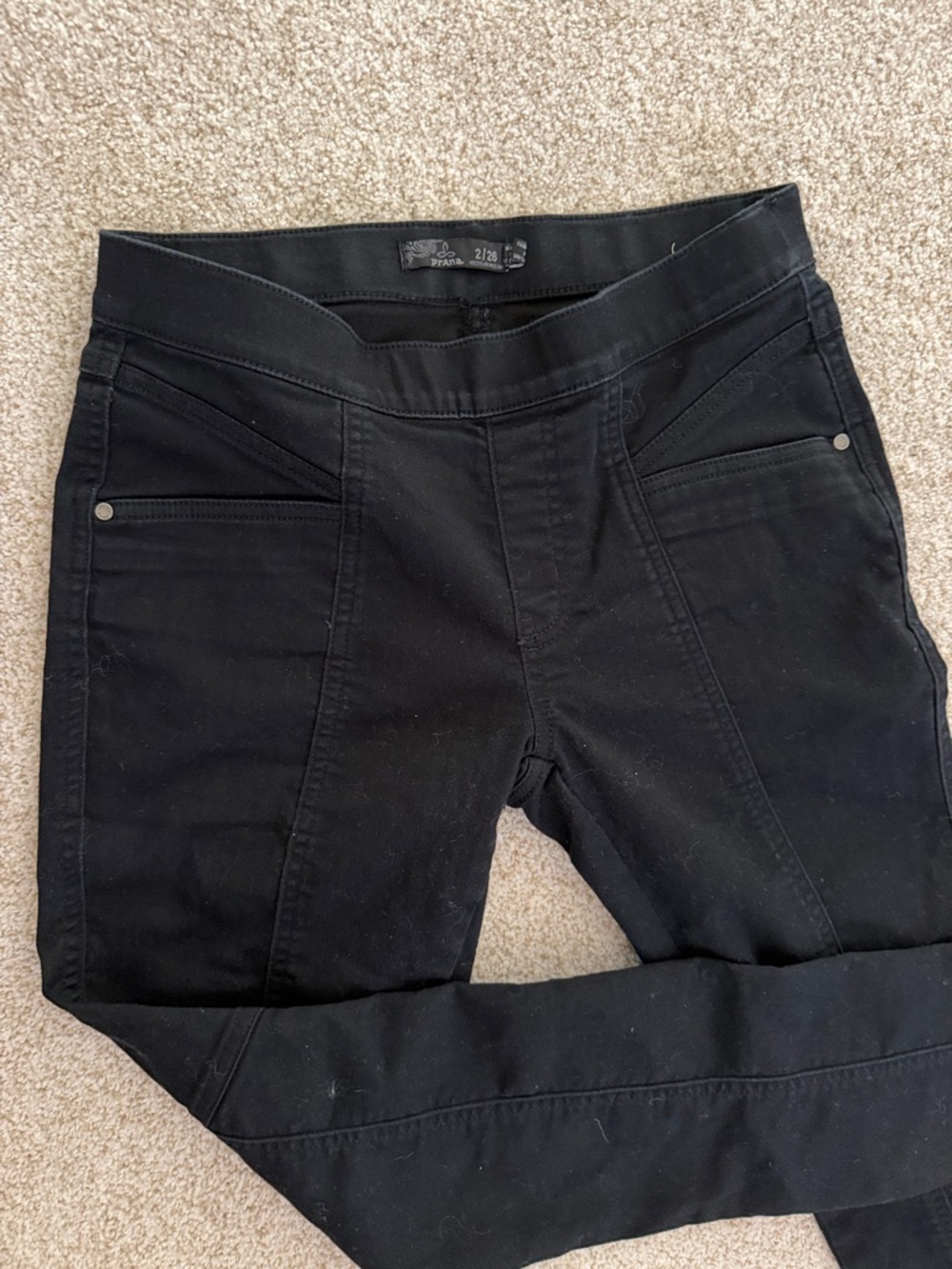 Prana black organic (Koen?) stretch cotton pants.